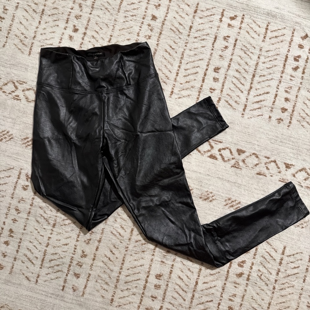 Black Faux Leather Leggings